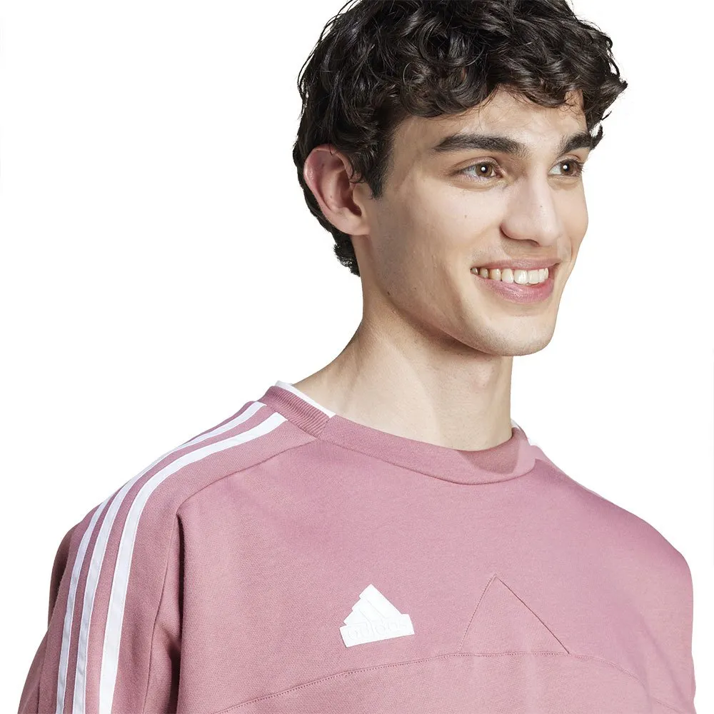 Толстовка adidas House Of Tiro Fleece, розовый — фото 4