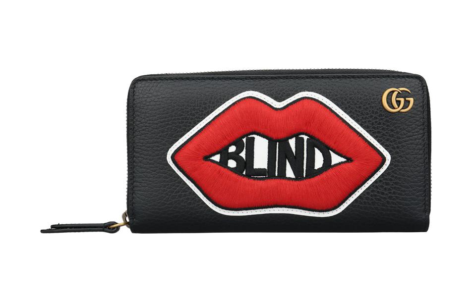 

GUCCI Кожаный визитник Cow Leather Card Holder, кошелек женский черный