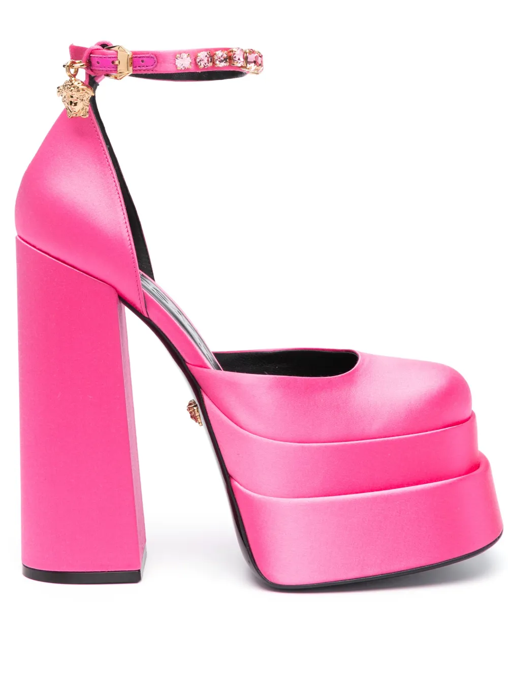 Туфли Medusa Aevitas 160 на платформе VERSACE, розовый