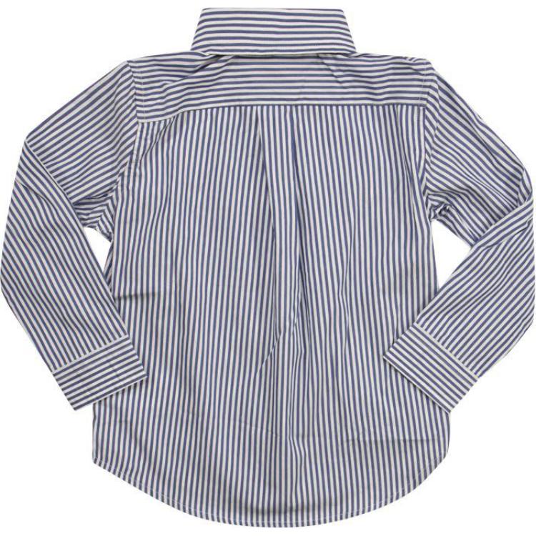 Рубашка весна осень kids' blue white Polo Ralph Lauren, синий/белый — фото 4