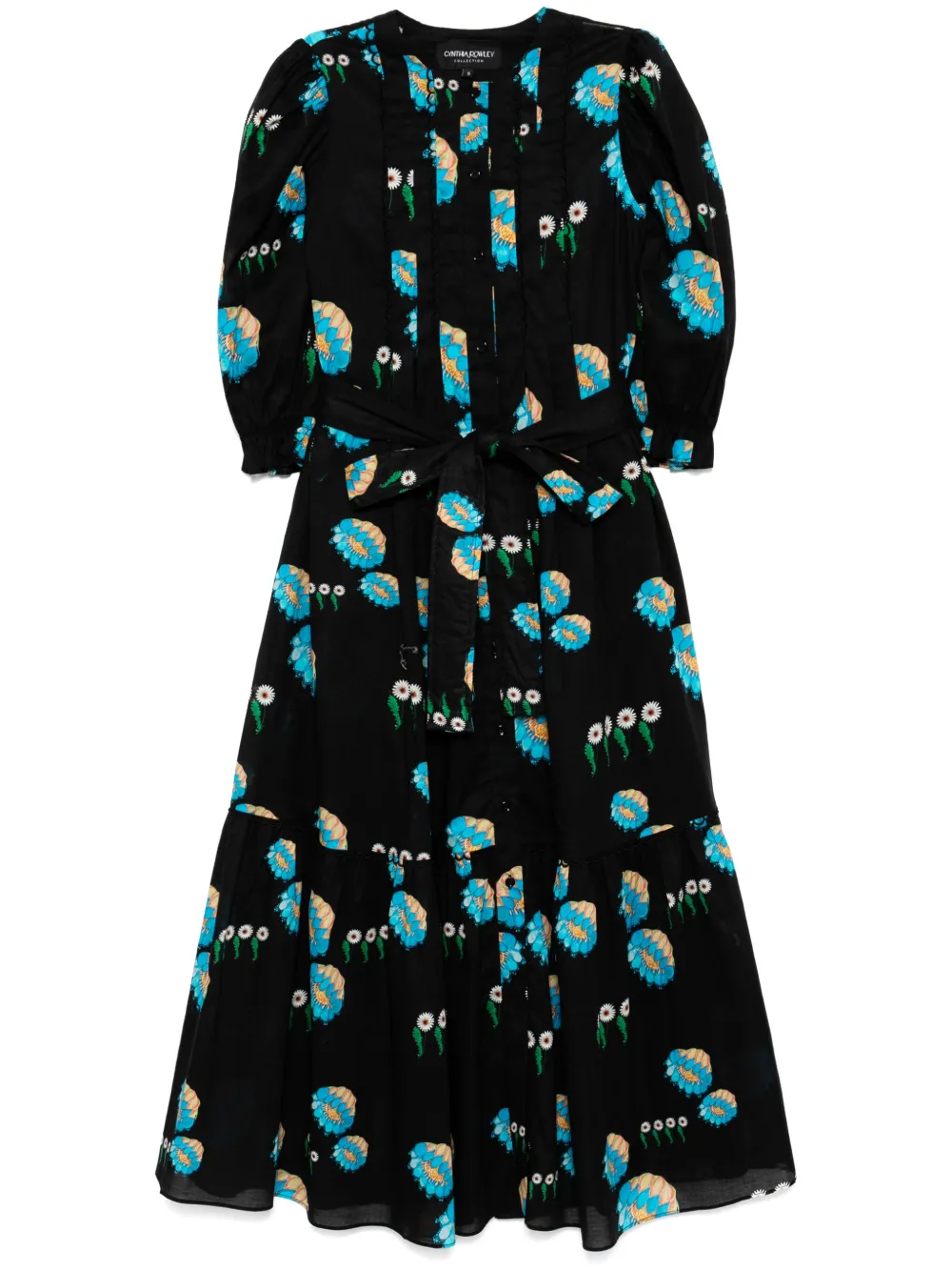 

Платье со складками Cynthia Rowley, черный
