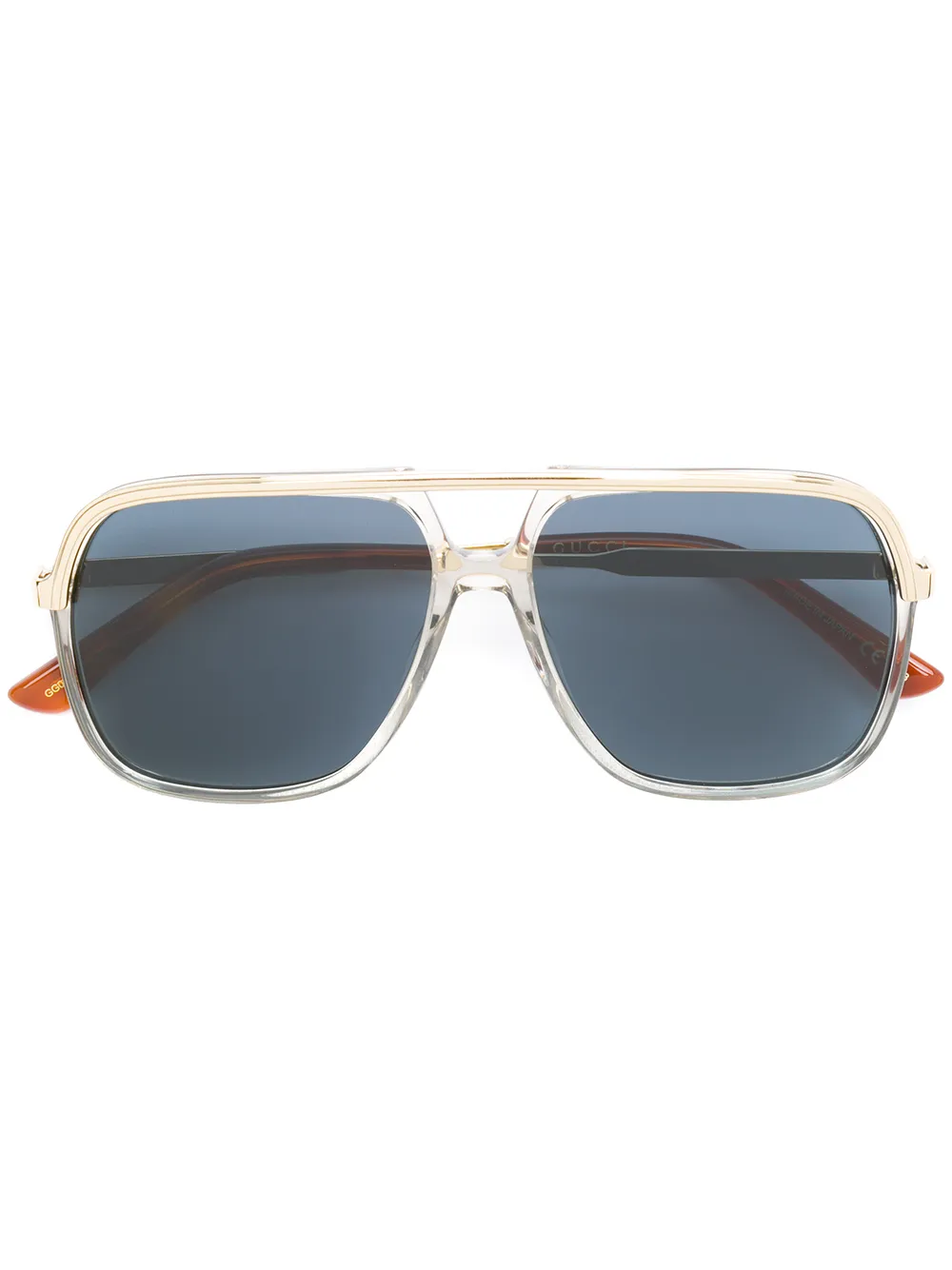 

Квадратные солнцезащитные очки-пилоты Gucci Eyewear, металлик
