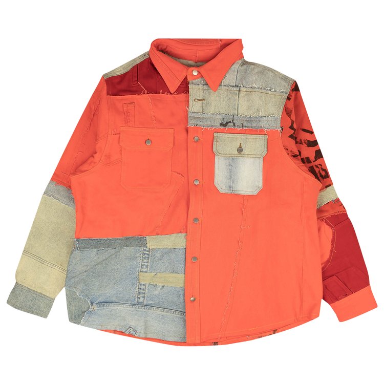 

Рубашка 424 Reworked Work Button Down 'Orange/Blue', разноцветный