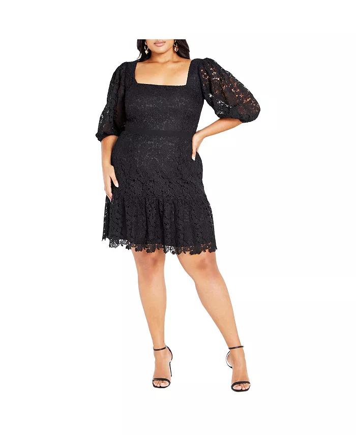 

Женское кружевное платье Priscilla CITY CHIC, черный