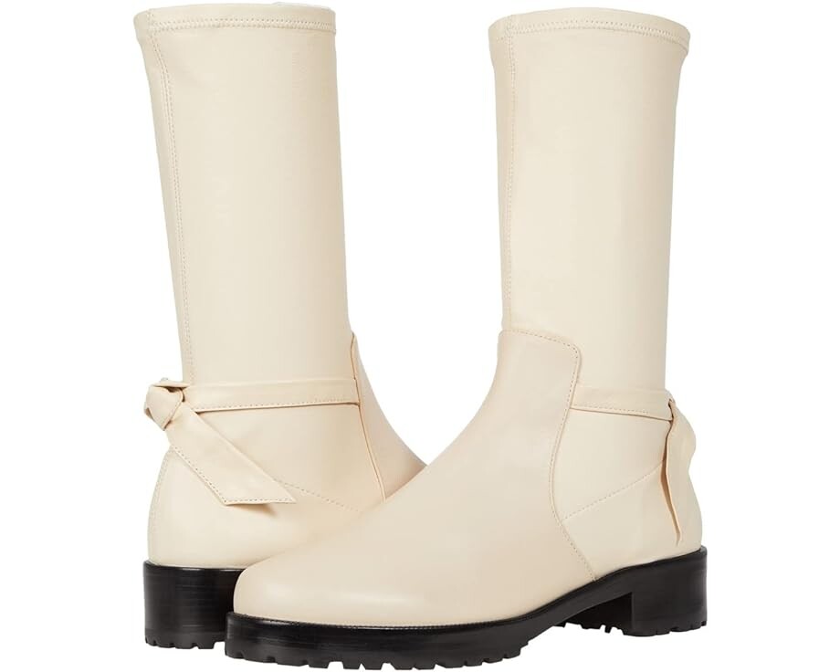 

Ботинки Alexandre Birman Clarita Motorcycle Bootie, цвет Eggshell