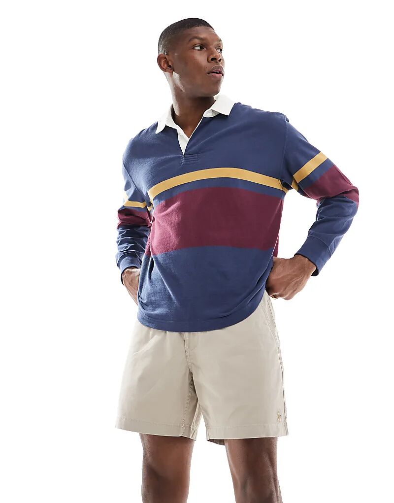 

Шорты из эластичного твила с логотипом Prepsters icon бежевого цвета Polo Ralph Lauren