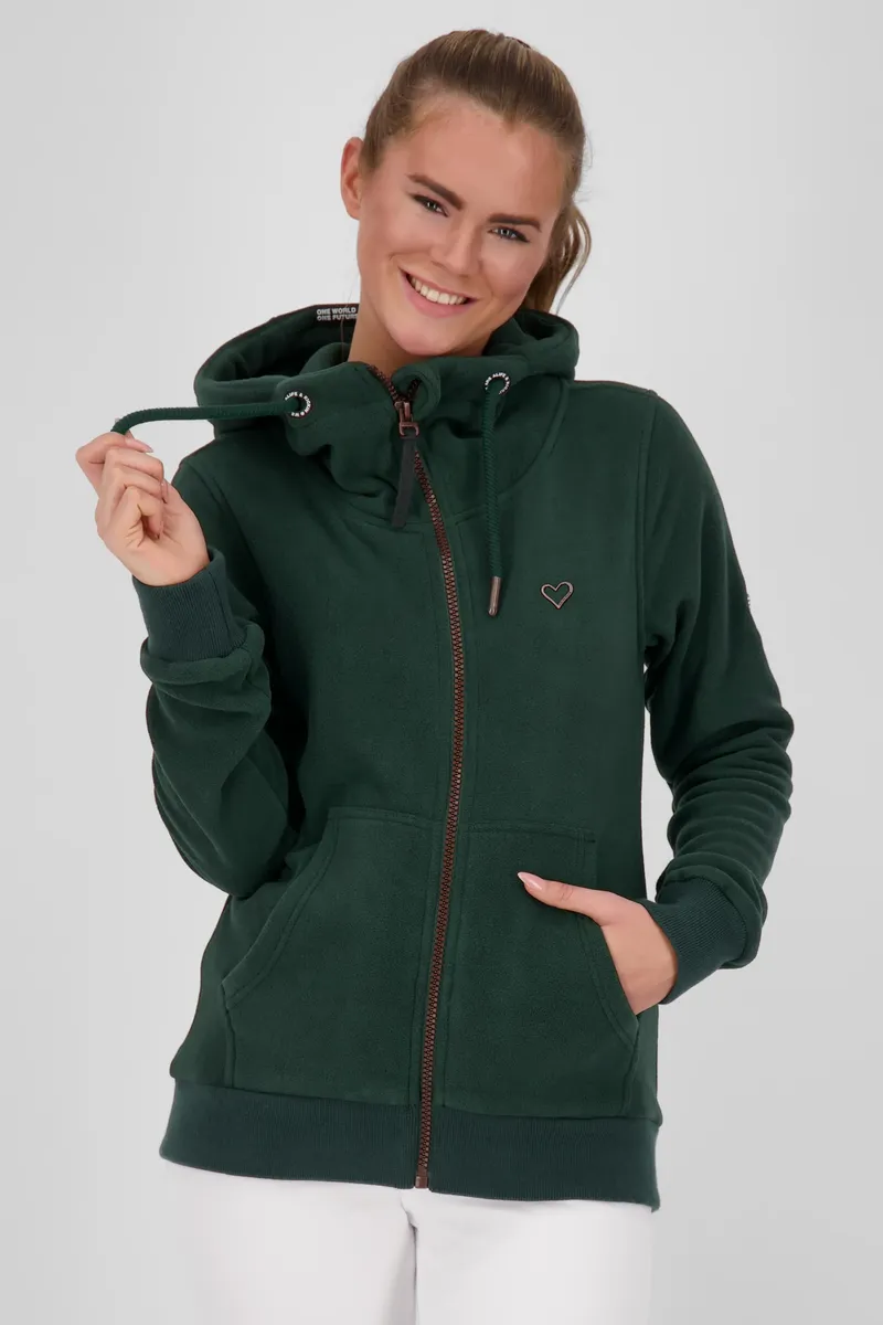 

Толстовка Alife & Kickin с капюшоном "YasminAK F толстовка женская флисовая куртка, толстовка", цвет Dark Forest