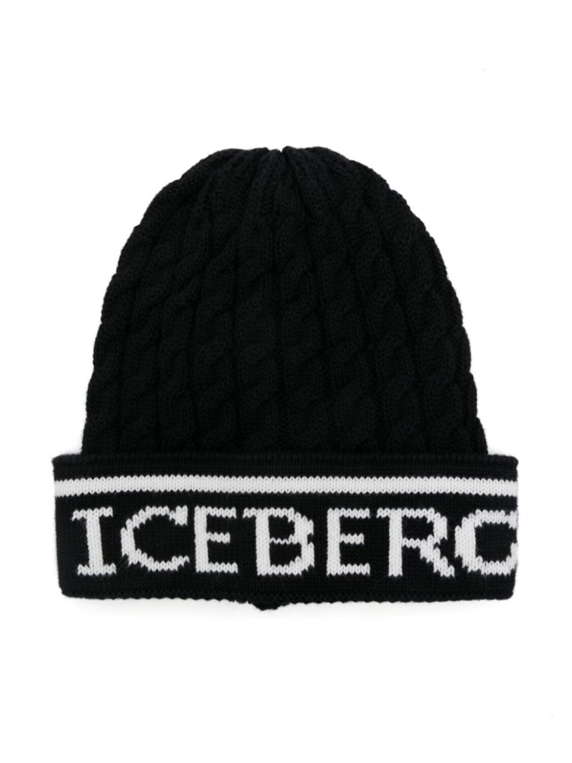 

Iceberg Kids шапка-бини с логотипом и жаккардом, черный