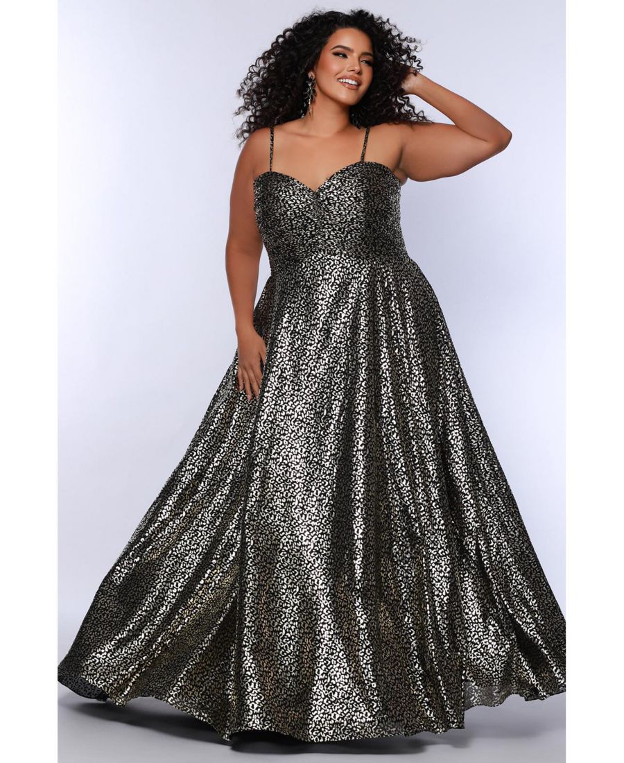 

Женское платье А-силуэта с анималистическим принтом, на тонких бретелях Sydney's Closet, Animal print