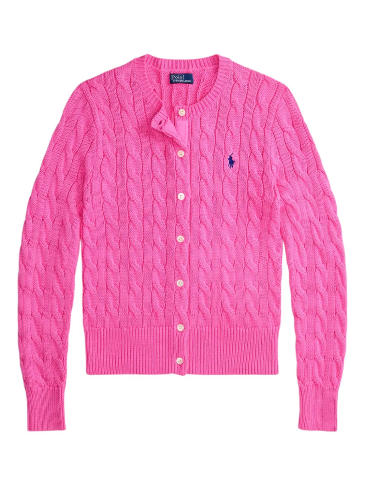 

Кардиган из хлопка с косами Polo Ralph Lauren, розовый