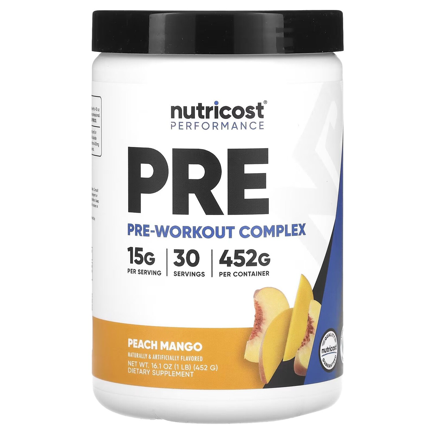 

Performance, PRE, Предтренировочный комплекс, персик и манго, 1 фунт (452 г) Nutricost