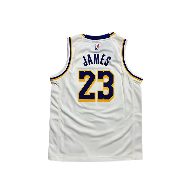 Nike Майка nba los angeles lakers james белая для подростков — фото 3