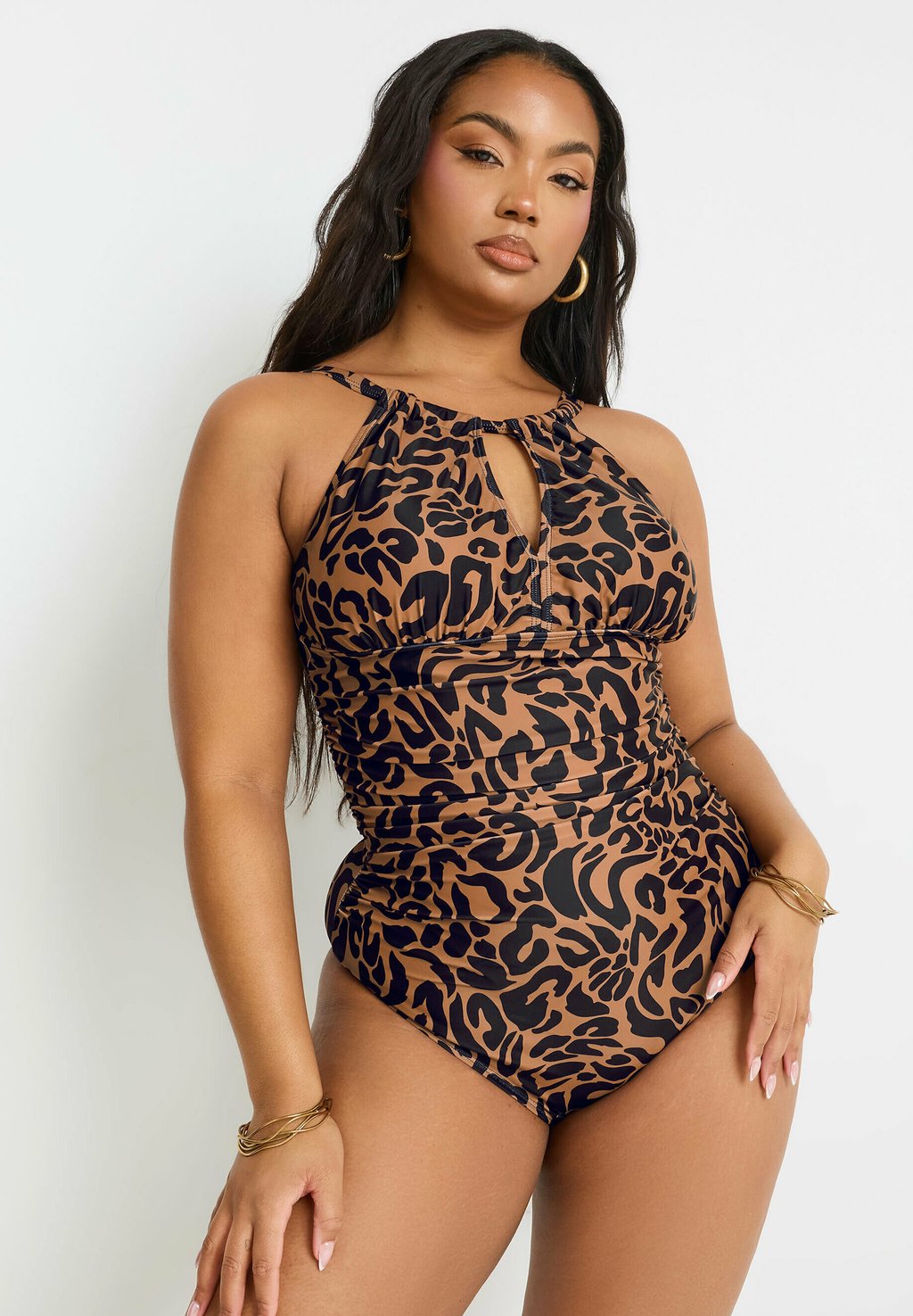 

Купальник LEOPARD PRINT Yours Clothing, коричневый