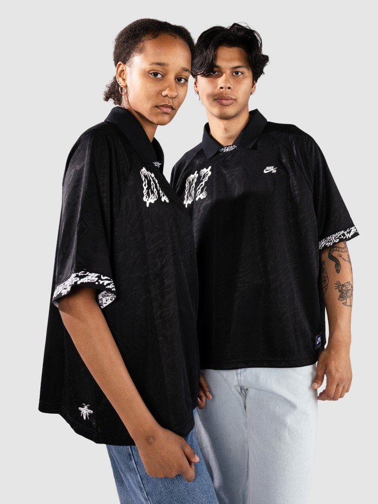 Футболка Nike SB Df Jacq Jrsy T-Shirt, black/white — фото 3