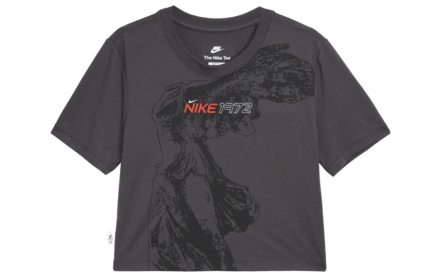 Nike Футболка женская slim fit cropped черная — фото 3
