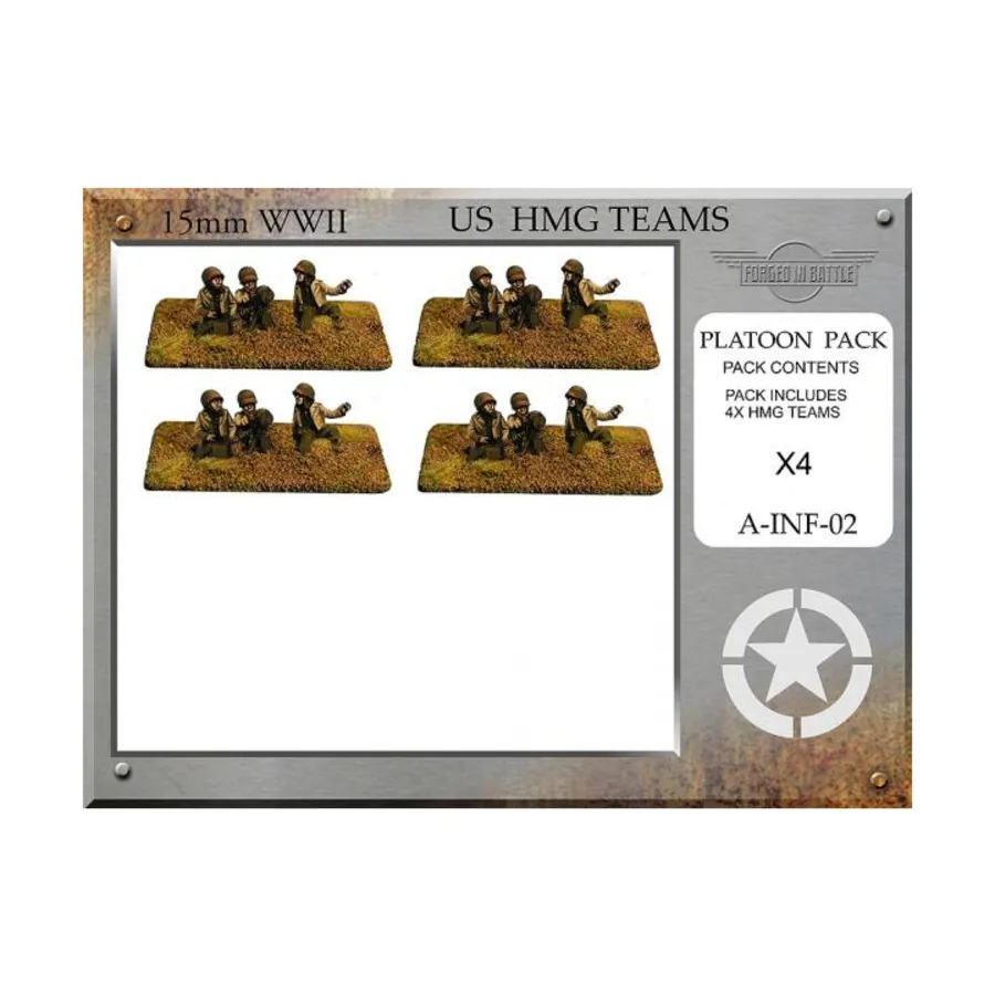 

Взвод пулеметного пулемета (4), WWII Miniatures - American Infantry (15mm)