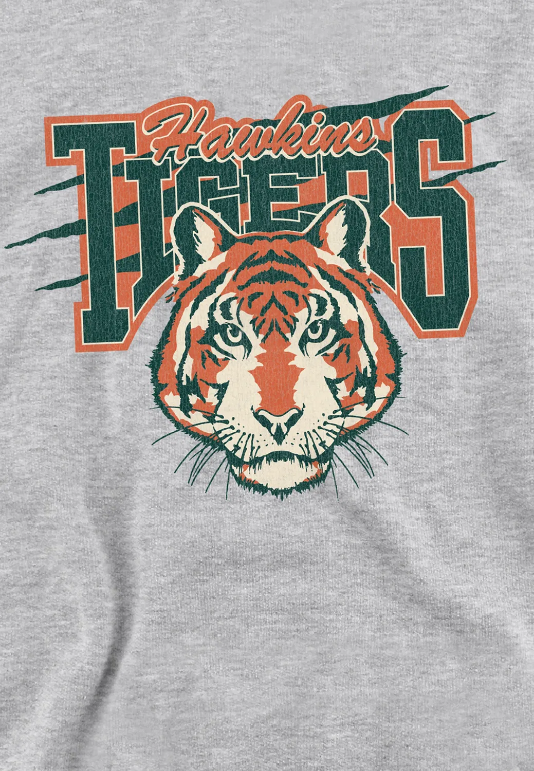 Худи для детей Stranger Things Hawkins Tigers, серый — фото 2