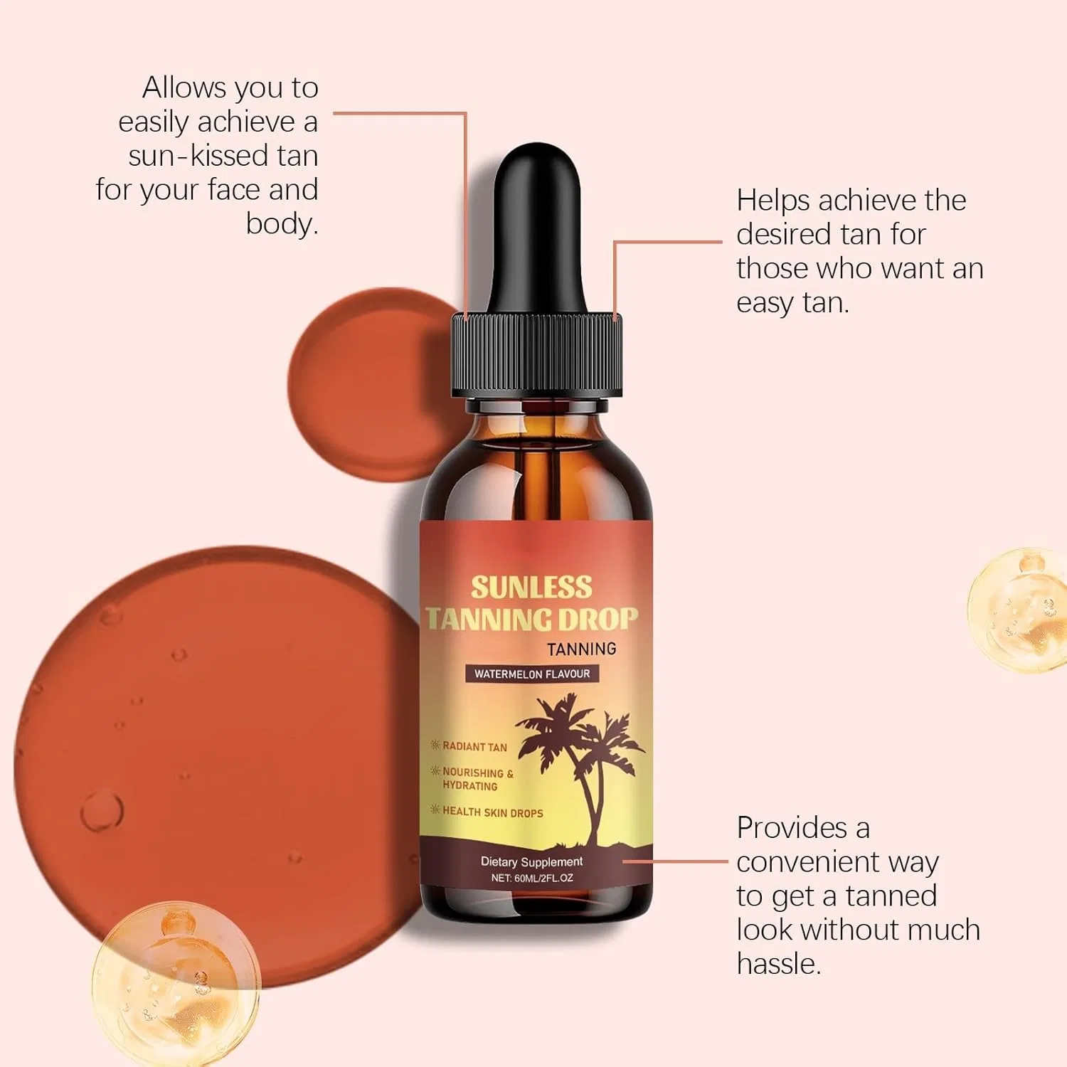 Автозагар масло для лица и тела Natural Suntan Oil, набор 3 шт, 82 г — фото 3