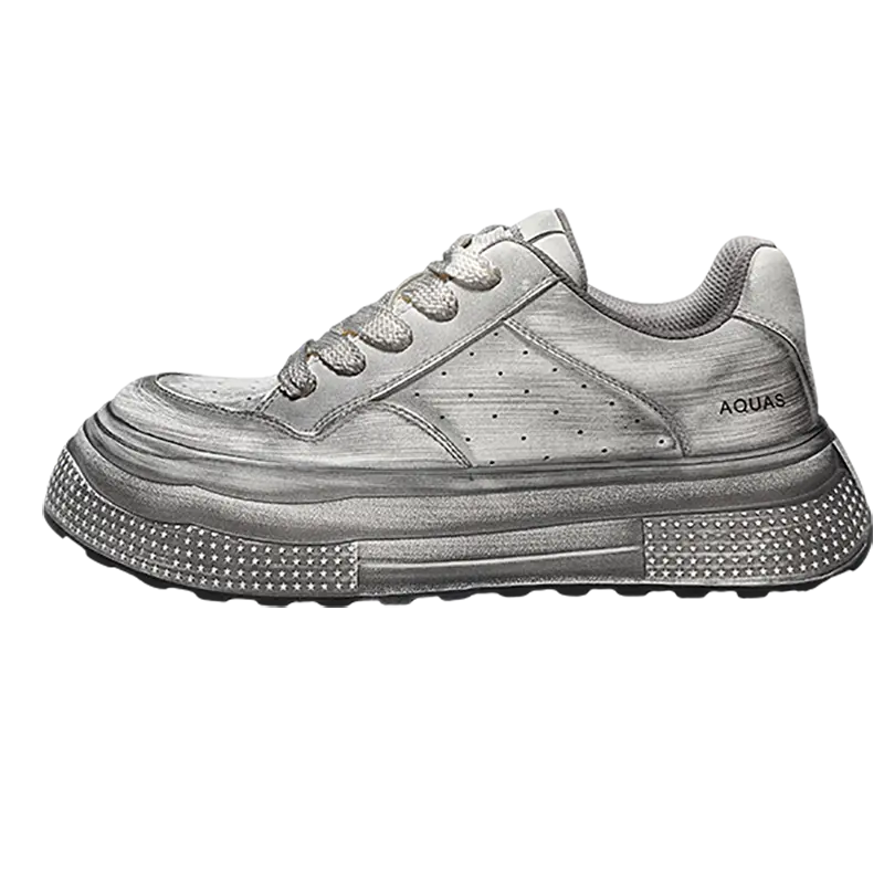 

AQUASCUTUM Мужские лоу-топ скейтборд кроссовки бело-серые, цвет White Gray