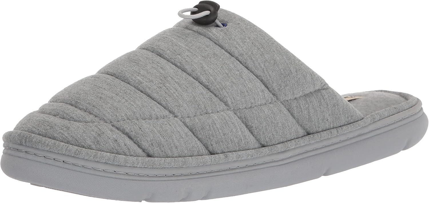 

Мужские тапочки Dearfoams Austin с стеганой тканью и подошвой из пены с эффектом памяти, светло-серый