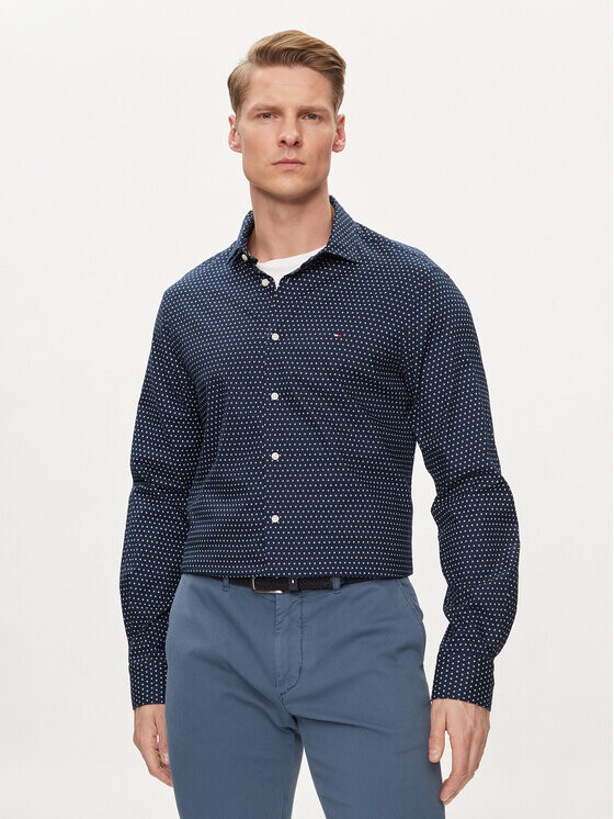 

Рубашка узкого кроя Tommy Hilfiger, синий