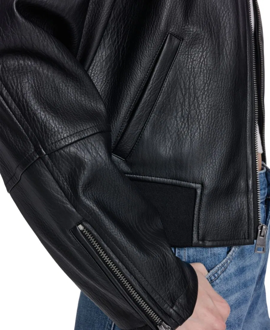 Женская куртка-бомбер из искусственной кожи Levi'S, черный — фото 4