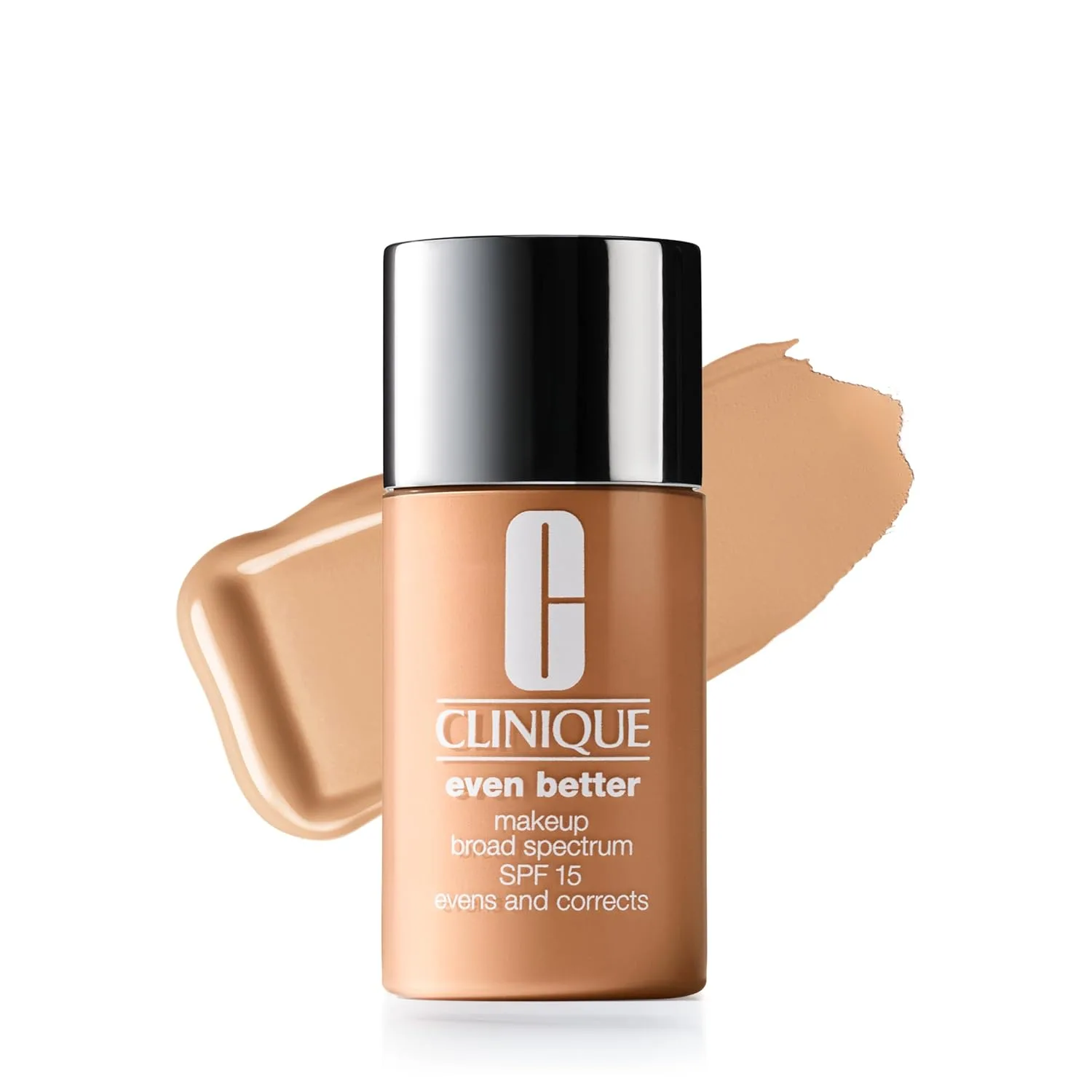 Clinique Even Better Makeup жидкий тональный крем SPF 15 с витамином C для сухой и комбинированной кожи | среднее покрытие и естественный финиш | выравнивает тон и уменьшает темные пятна, BA Butterscotch WN 64 - moderately fair, warm-neutral und...