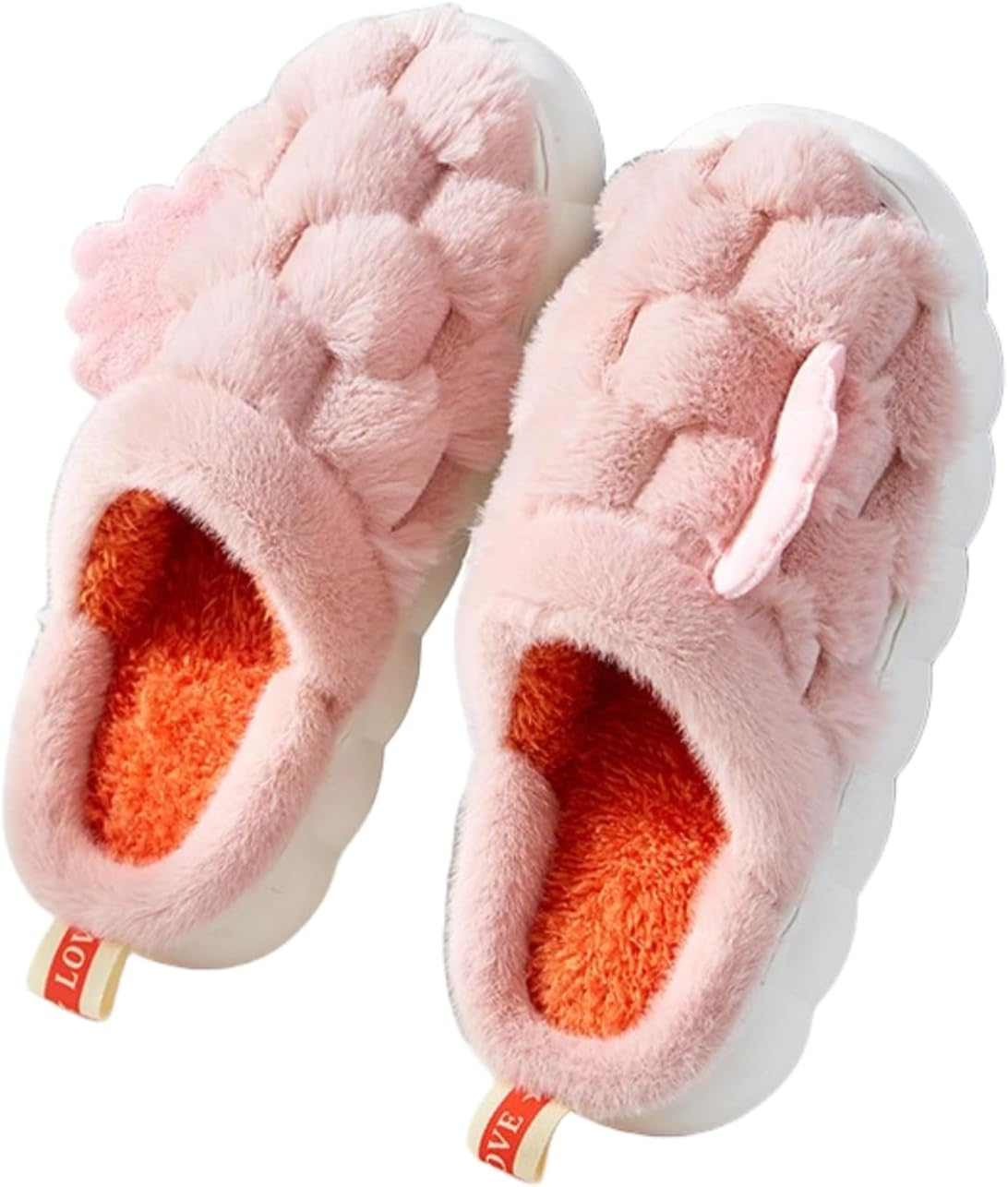 

Веселые домашние тапочки с животными для женщин и мужчин, милые плюшевые динозавры с крыльями, удобные для дома и улицы, теплые зимние тапки Frztour, розовый