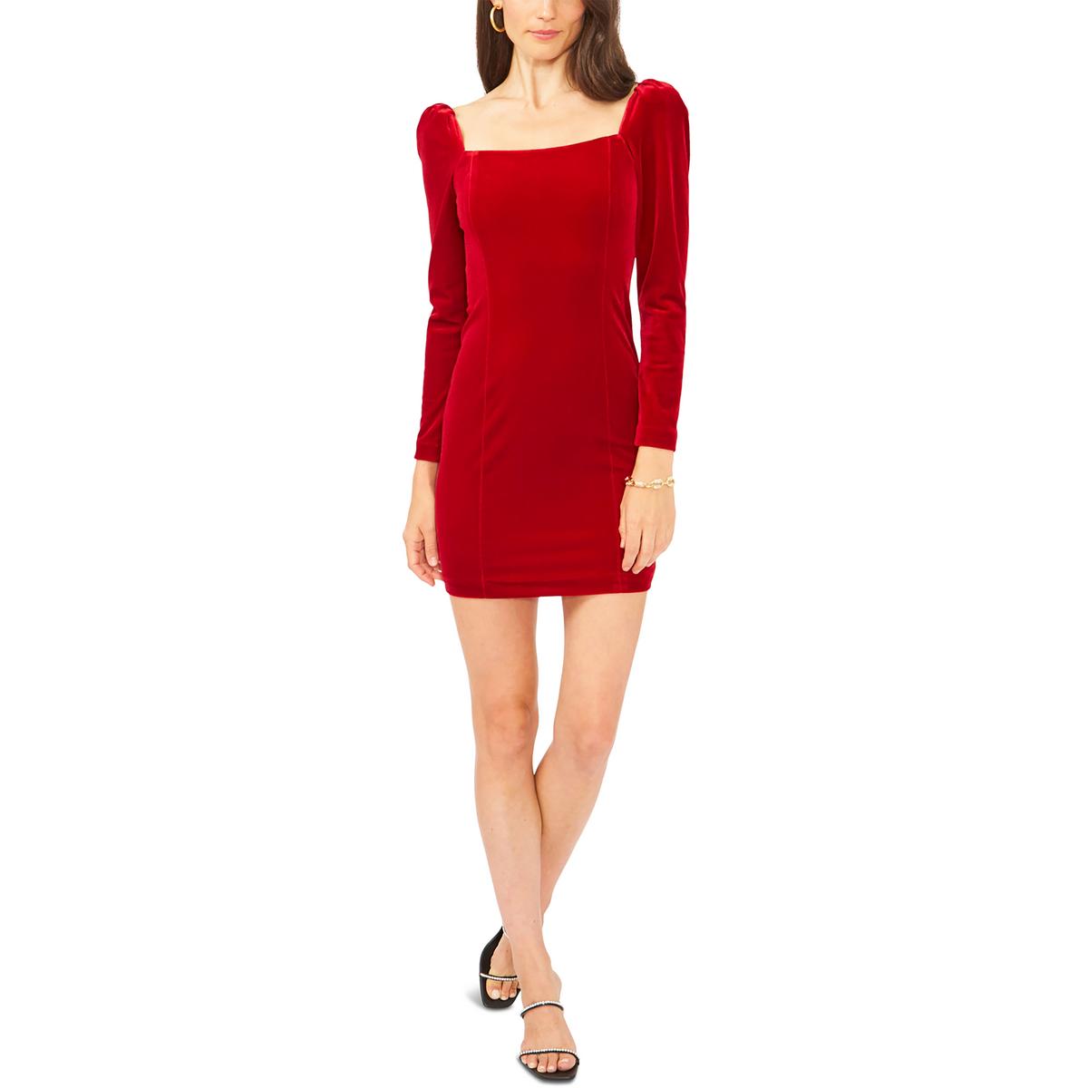 

Женское мини-платье принцессы из бархата со швами 1.State, цвет vibrant red