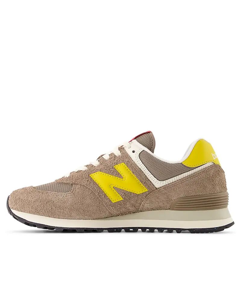 Кроссовки New Balance 574 в цвете «гриб» — фото 4