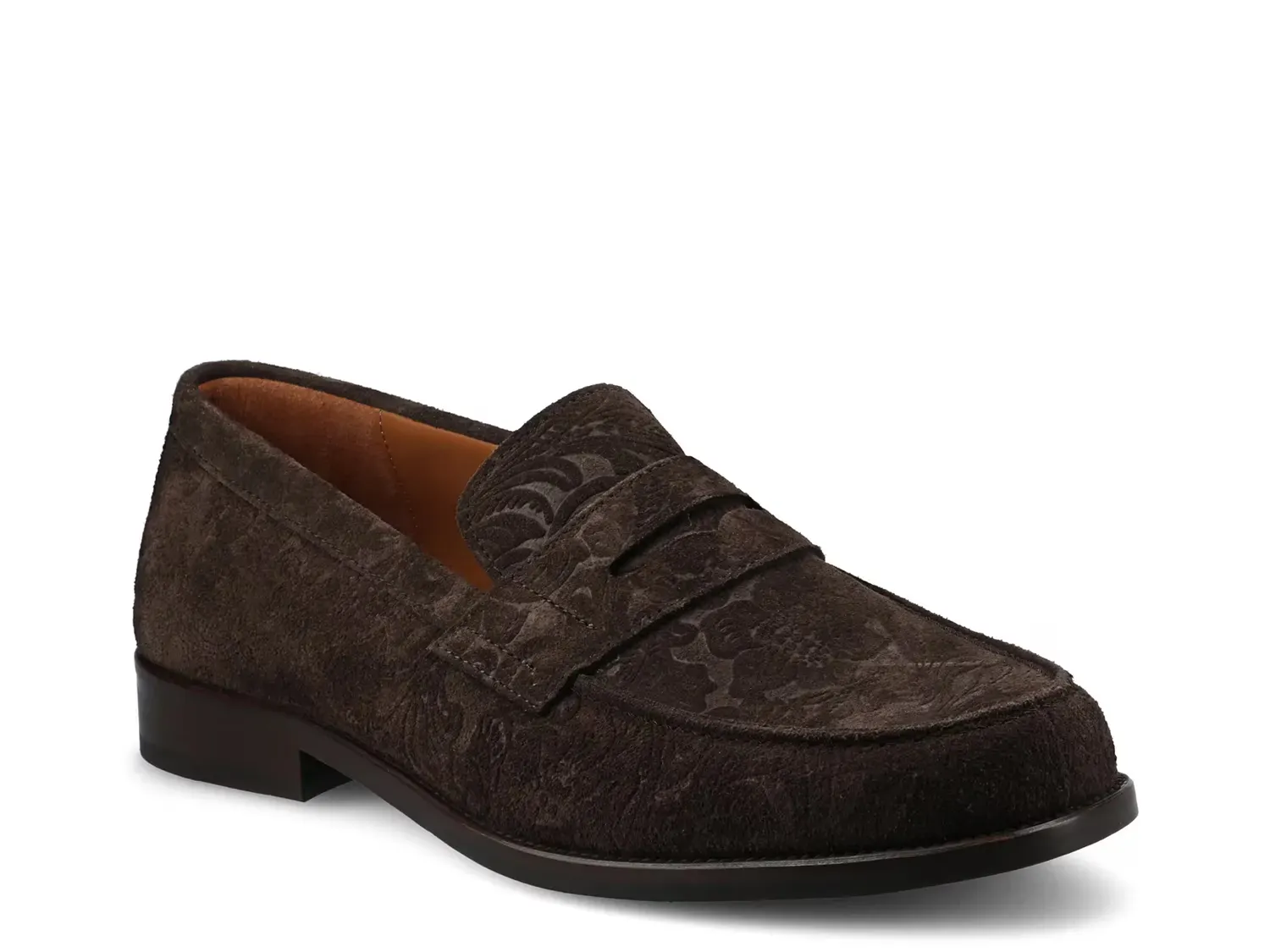 

Лоферы Sterling Taft, Dark Brown Floral Embossed Suede