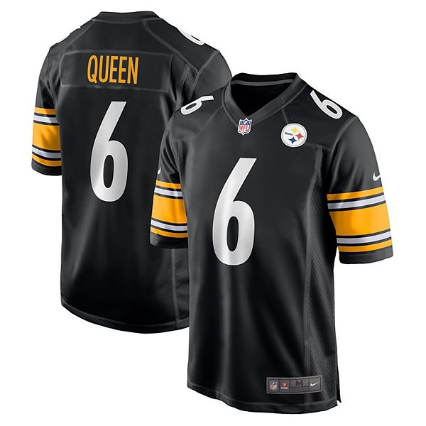 Мужская игровая футболка Patrick Queen Pittsburgh Steelers черная Nike — фото 2