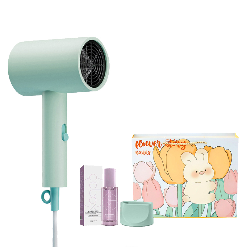 

Фен для волос AH7008 800Вт с отрицательными ионами Aux, Green-negative ion [rabbit gift bag + hair care oil]