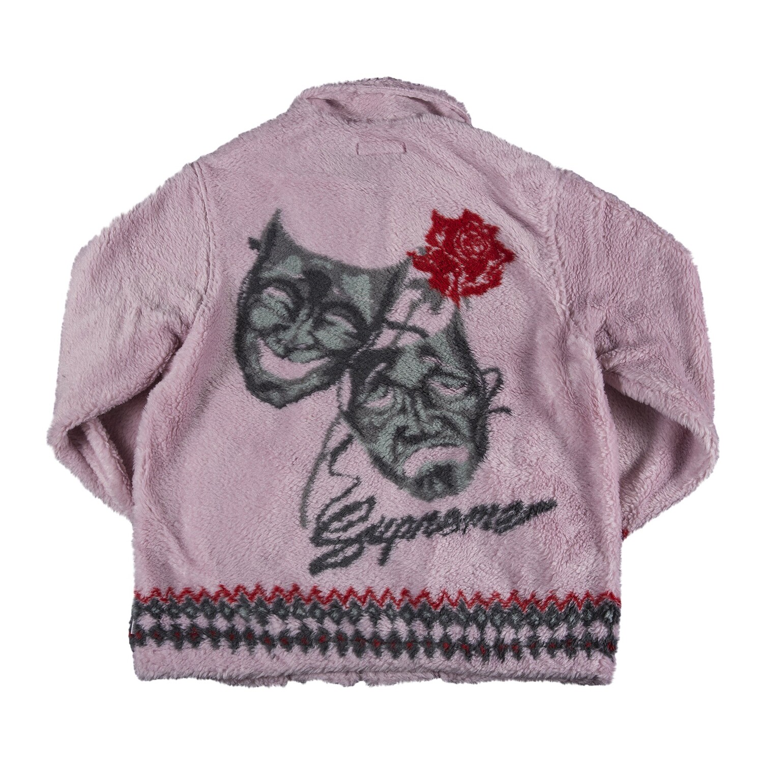 Флисовая куртка Supreme Drama Mask, цвет Розовый — фото 2