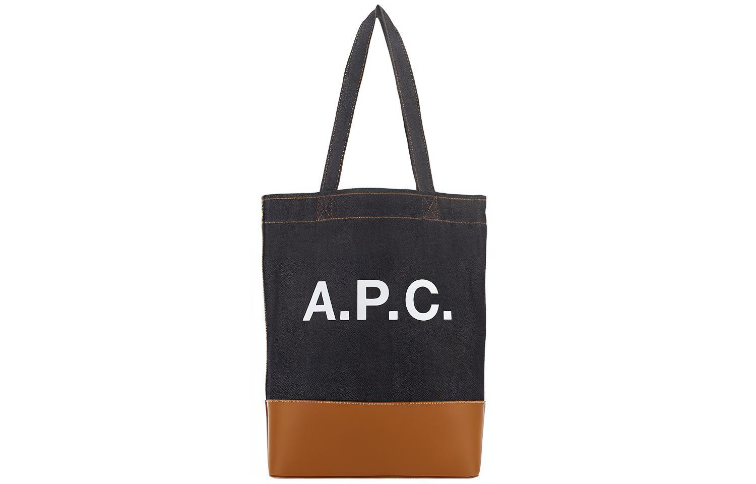 

A.P.C Аксель тканевая сумка-шоппер наплечная сумка мужская синяя