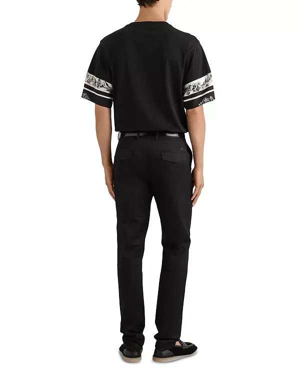 Футболка с цветочным принтом и карманом Dolce & Gabbana, Black — фото 3