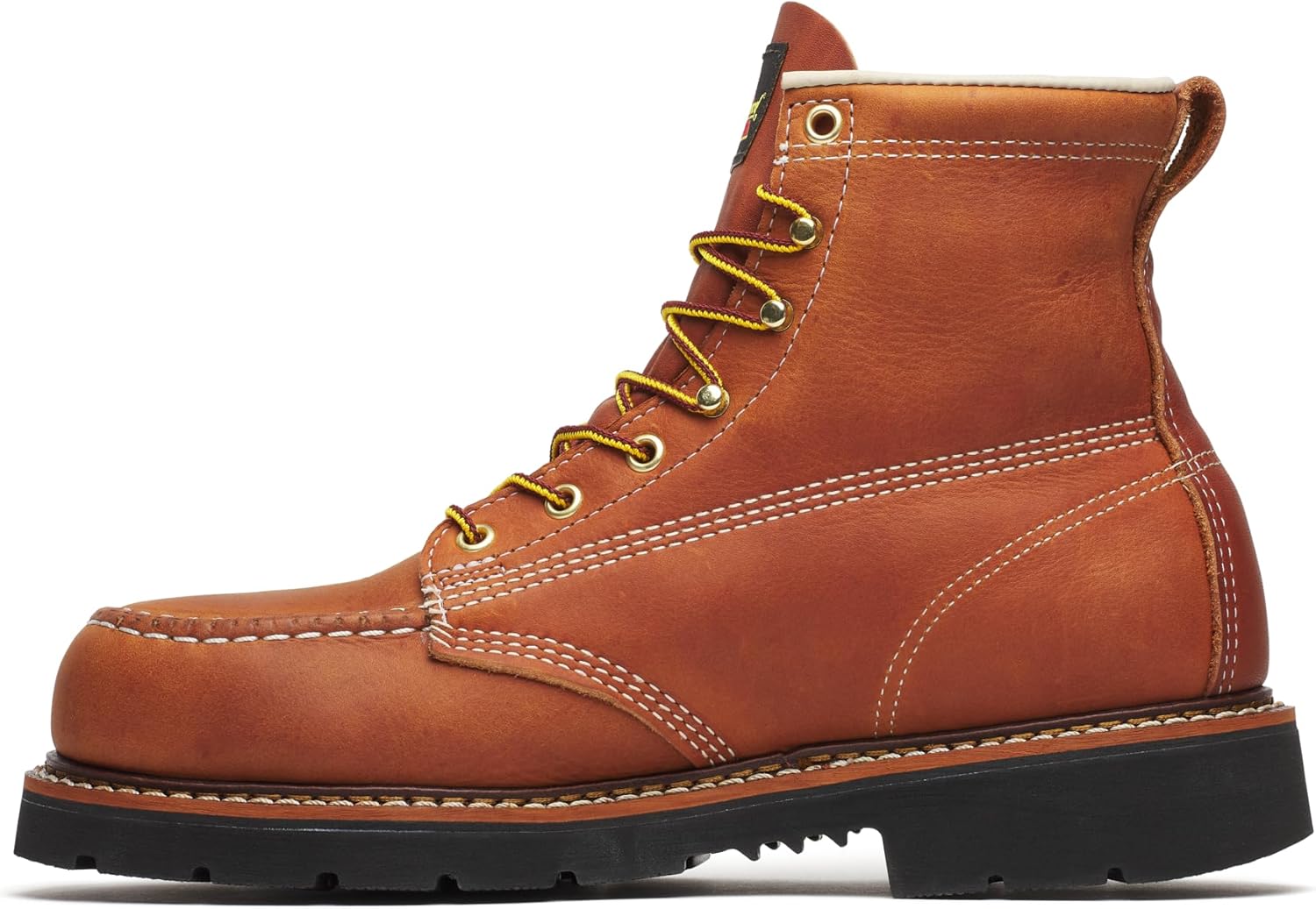 Ботинки Thorogood American Heritage 6 с безопасным носком для мужчин, из прочной кожи, с противоскользящей подошвой, оценены по стандарту ASTM, Tobacco — фото 3