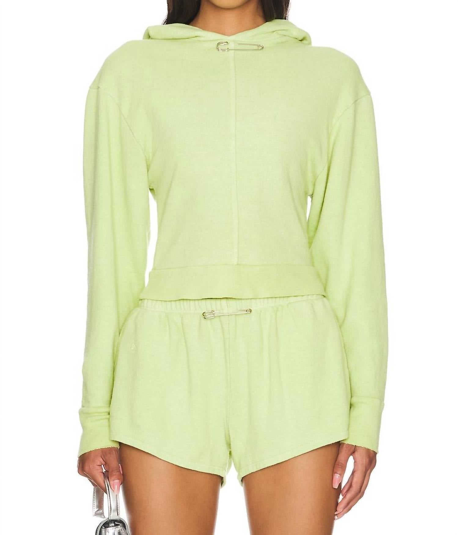 

Sami Miro Vintage Миниатюрная толстовка с капюшоном и булавкой, цвет матча