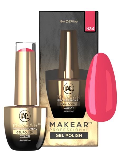 

Makear, Гибридный лак для ногтей Neon N34, 8 мл