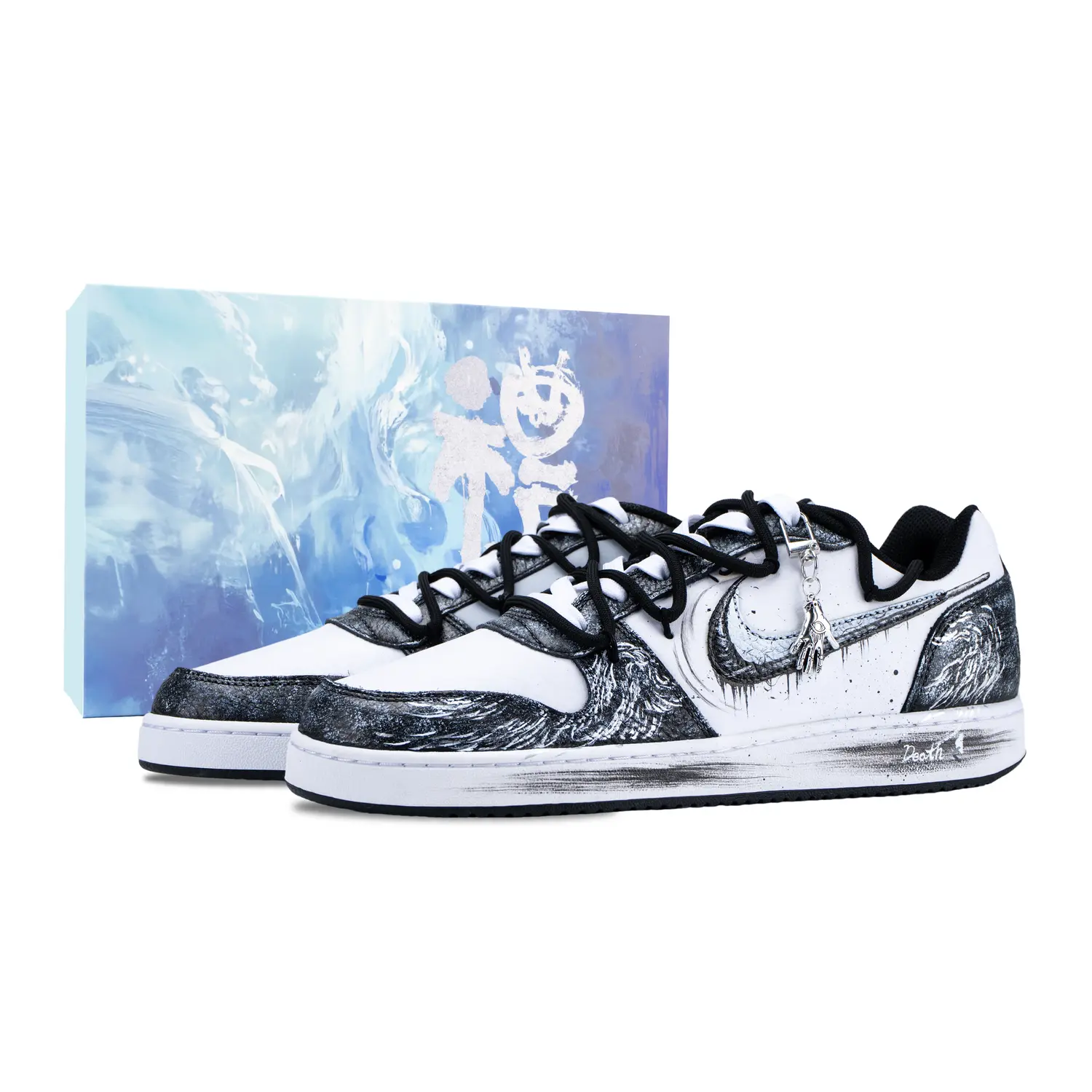 

Nike Эбернон Смертельная Коса Устойчивые к скольжению Износостойкие Низкие Скейтборд Кроссовки Мужские Черно-Белые Черно-Белые (Специальная Покупная Сумка)