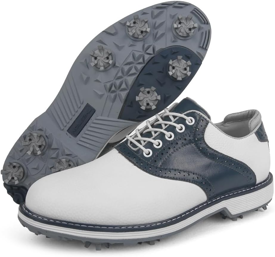 

Кроссовки для гольфа с шипами для мужчин, профессиональная обувь для гольфа, водонепроницаемая обувь для прогулок и гольфа, кроссовки для тренировок Zakey, синий