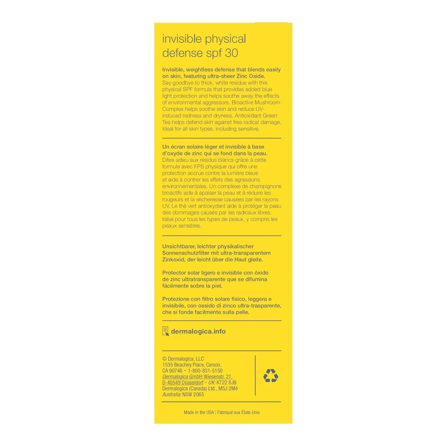 Увлажняющий солнцезащитный крем для лица Dermalogica Invisible Physical Defense SPF30 (43 мл) - нежирная формула, защищающая от UVA/UVB/синего света., blue — фото 4