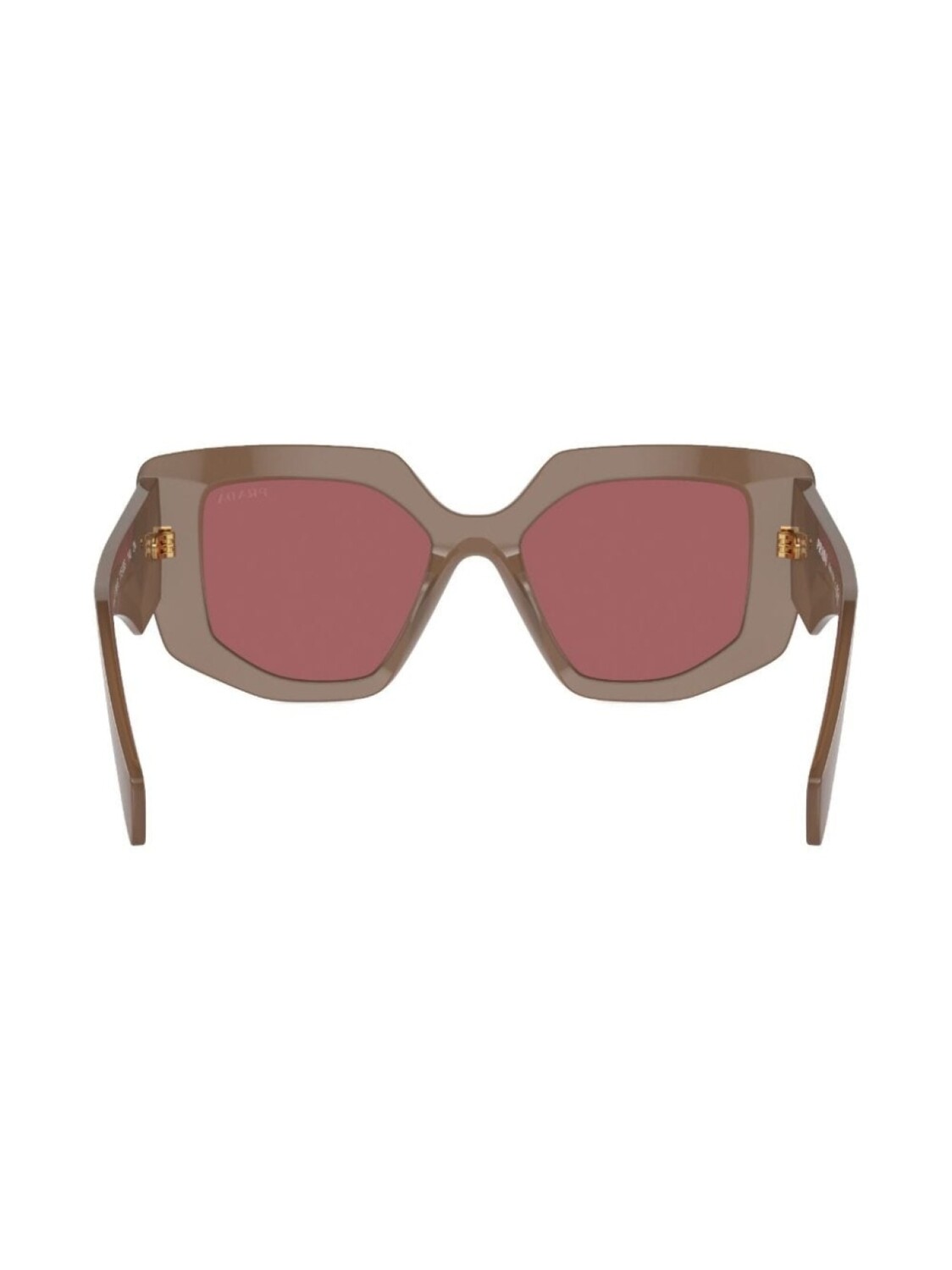 Солнцезащитные очки Prada PR 14ZS в массивной оправе Prada Eyewear, коричневый — фото 4