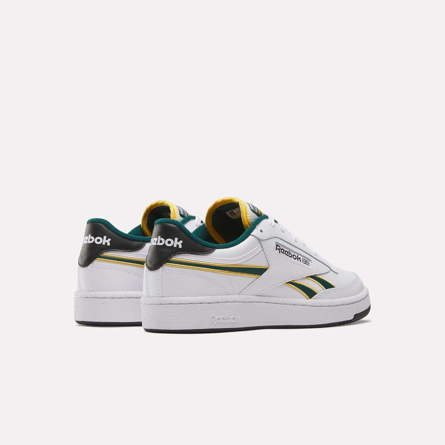 Кроссовки Reebok Unisex Club C Revenge, белый/зеленый/золотой — фото 3