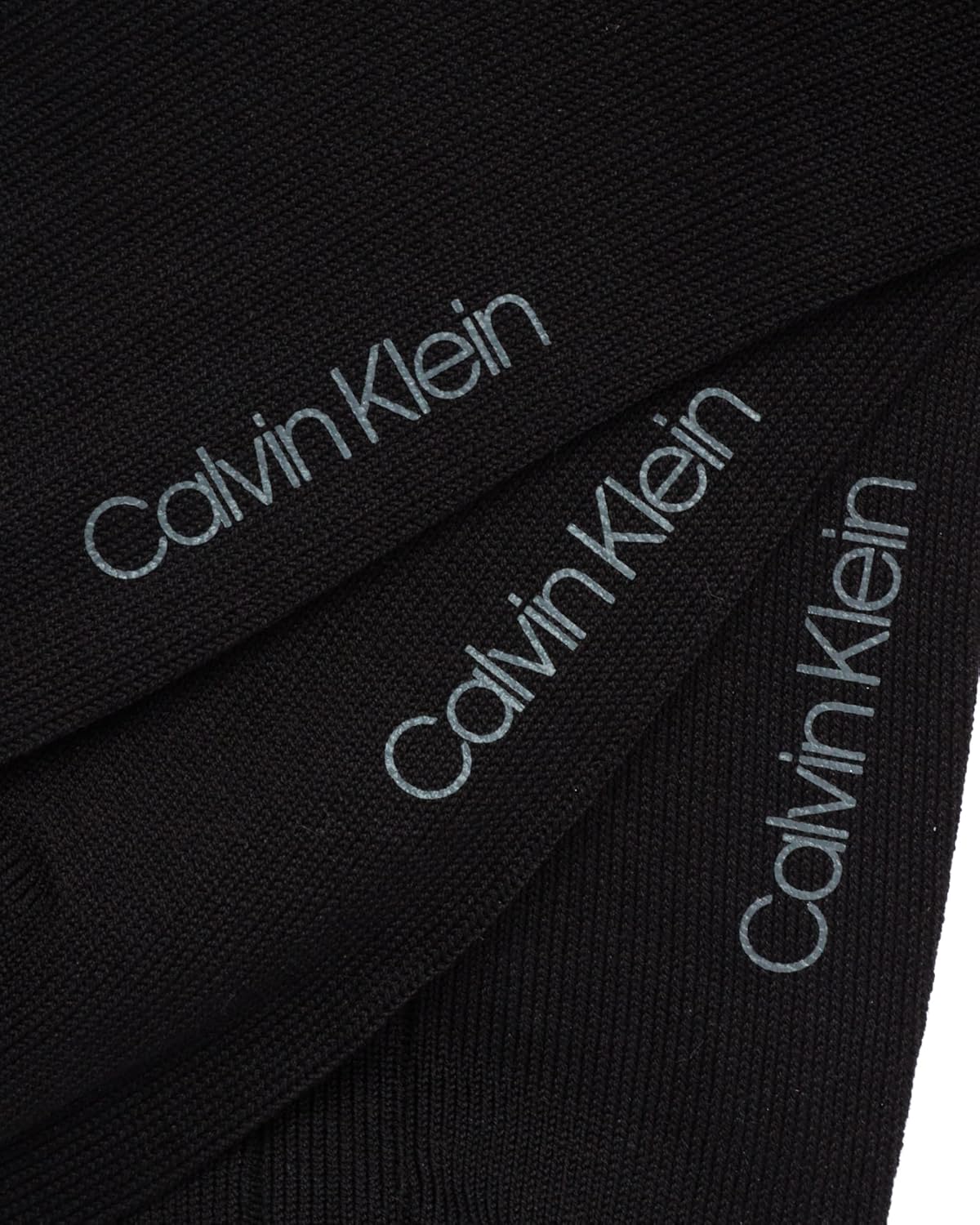 Мужские носки Calvin Klein под повседневную одежду - 6 пар мягких хлопковых носков для мужчин - классический комфорт, манжеты, смешанный узор, Solid Black — фото 4