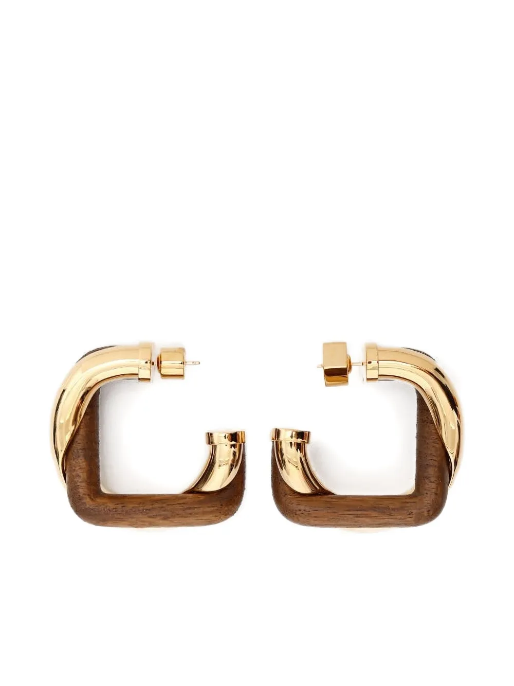 

Квадратные серьги-кольца JACQUEMUS, золотой