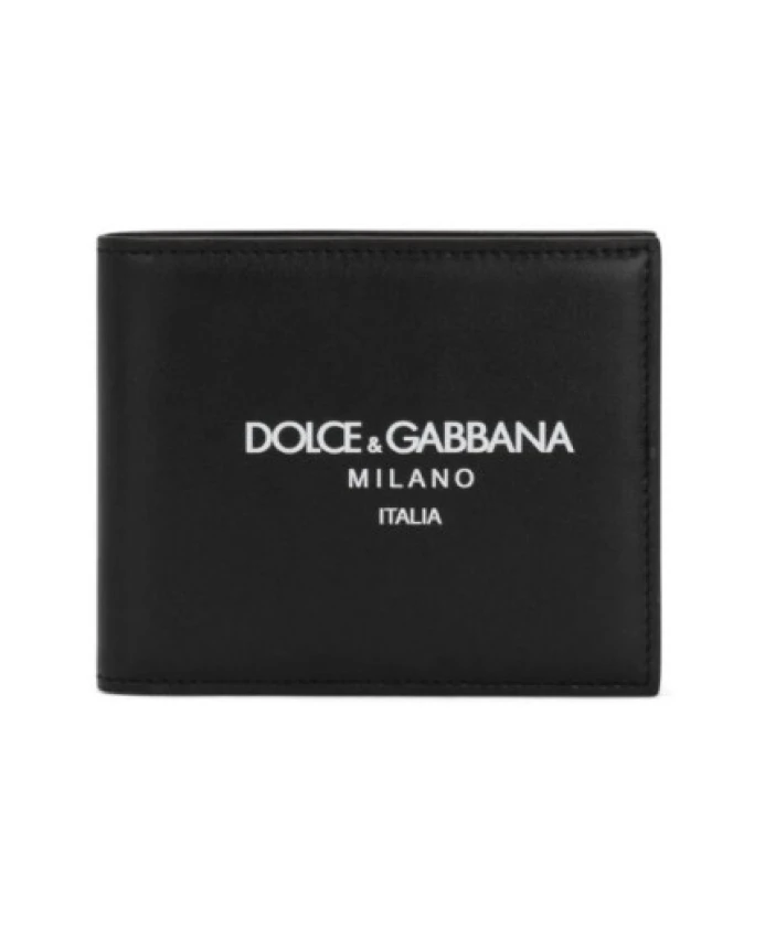

Кожаный кошелек двойного сложения Dolce & Gabbana, черный