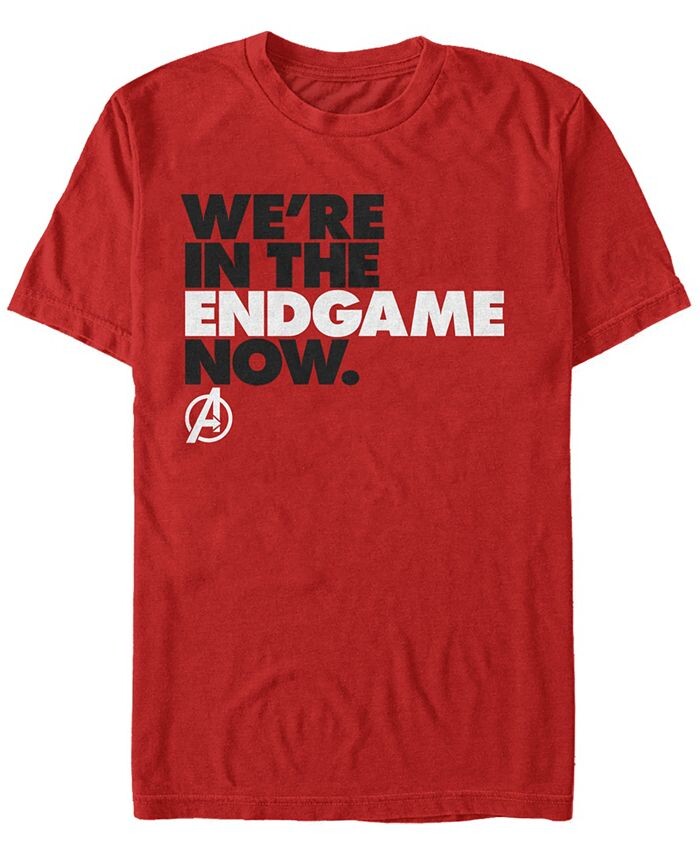 

Мужская футболка Marvel Avengers Endgame «Мы сейчас в игре», футболка с коротким рукавом Fifth Sun, красный