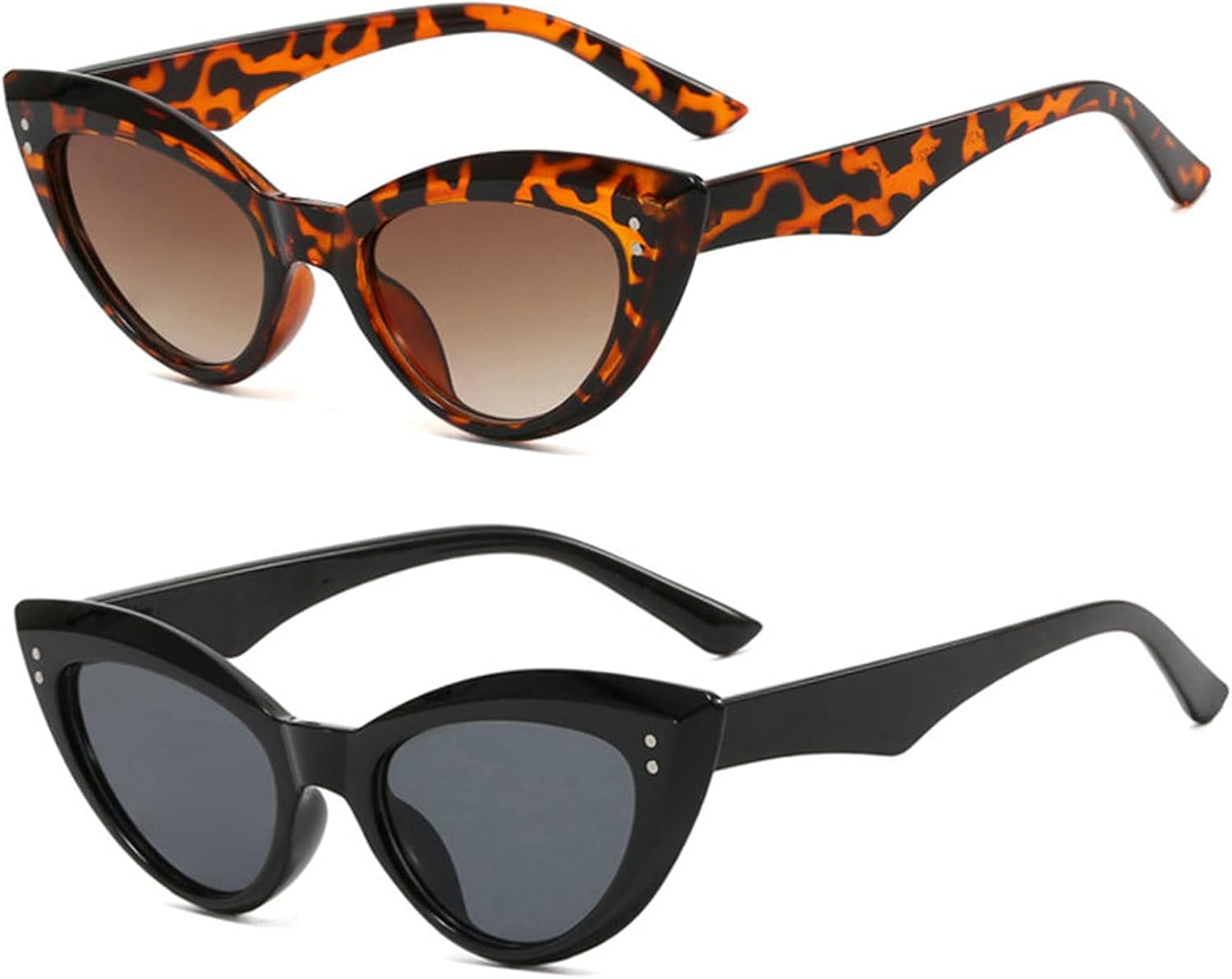 

Солнцезащитные очки в стиле ретро «Кошачий глаз» от Helena, винтажные узкие солнцезащитные очки в форме «кошачьего глаза», разноцветная пластиковая оправа, модные женские солнцезащитные очки, Black+leopard