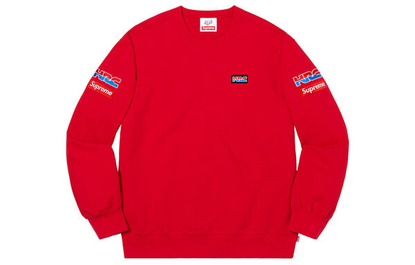 Толстовка x honda fox racing crewneck 'red' Supreme, красный — фото 2
